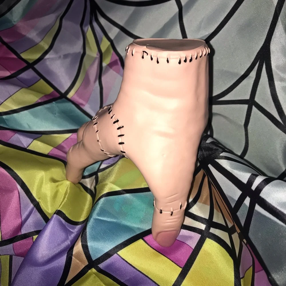 Wednesday Addams Flag/Backdrop and “Thing” Set (VERY gently used) - Picture 5 of 9